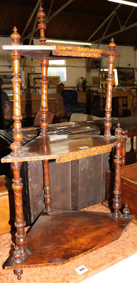 3-tier corner what-not & Inlaid etagere(-)